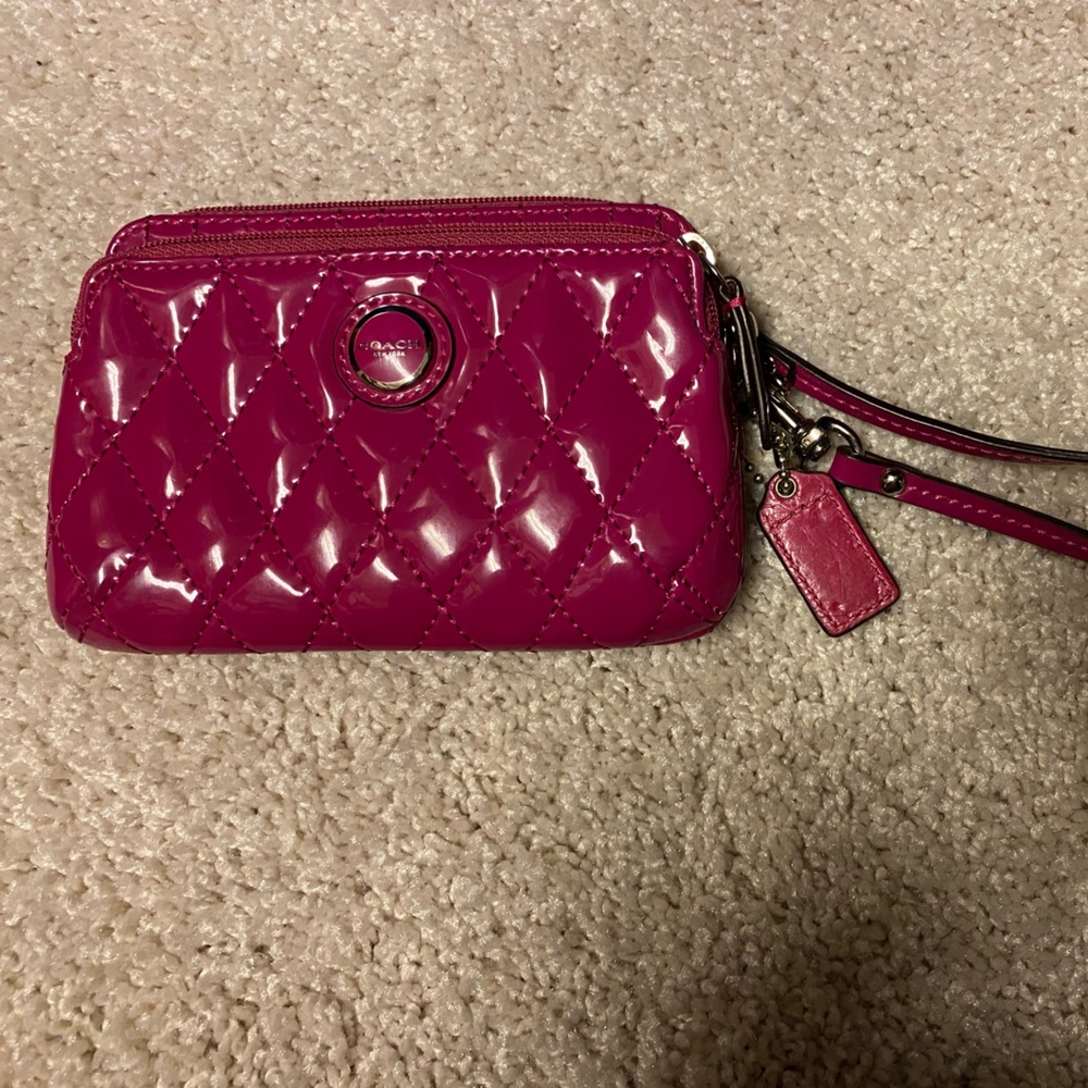 Magenta Coach Wristlet